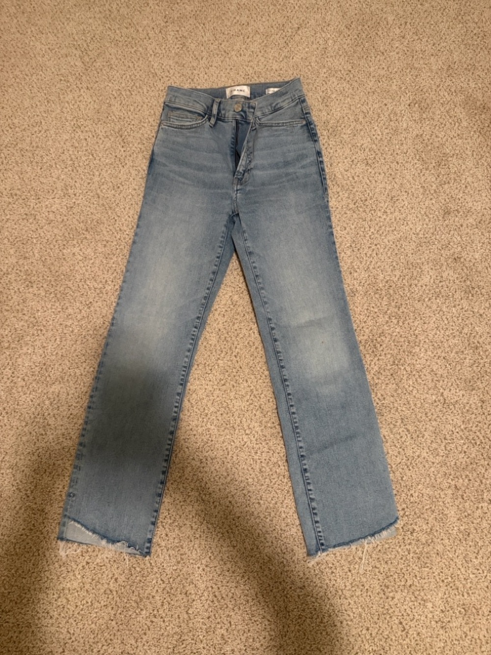 Frame Denim Light Blue Straight Leg Jeans